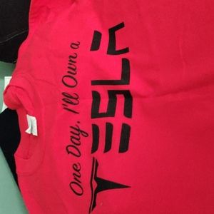 Tesla Tshirt. Men's large new without tag